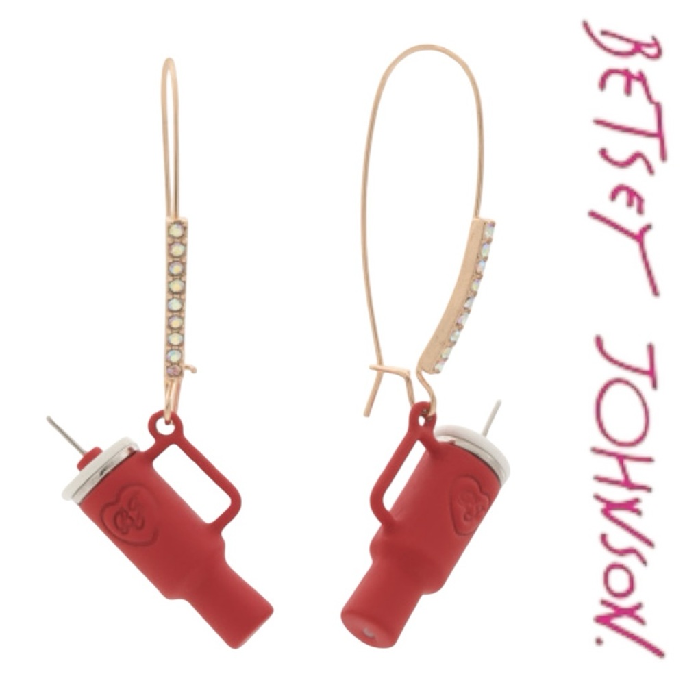 Betsey Johnson Tumbler Statement Earrings